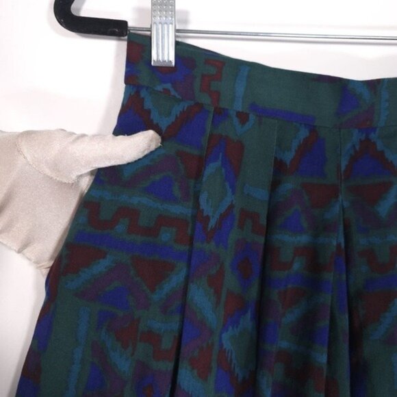 GEIGER AUSTRIA🇦🇹MADE Women Pleated Green Midi Skirt Vintage 90’s Size 38 US 6 - Picture 7 of 12